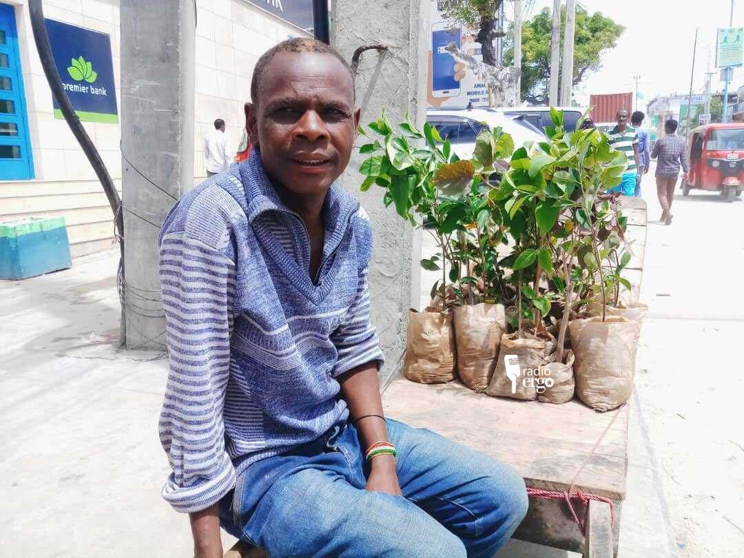 Afgoye farmer earns a living selling pot plants to Mogadishu homes and offices