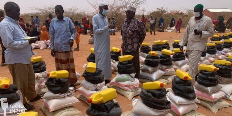 Food aid distribution in Gedo, Somalia