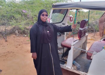 Brave woman tuk-tuk driver supports her family single-handedly in Burao