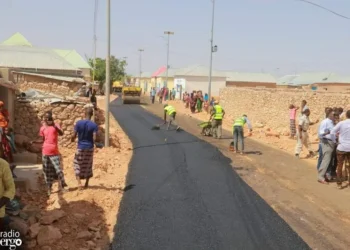 Dhallinyaro shaqo ka helay mashruuc dhisme oo ka socda Dhuusomareeb